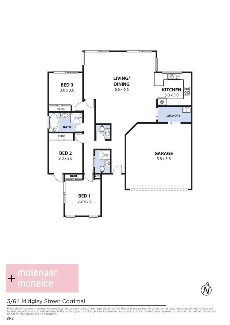 Floorplan of Homely apartment listing, 3/64 Midgley Street, Corrimal NSW 2518