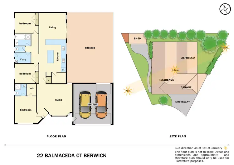 Floorplan of Homely house listing, 22 Balmaceda Court, Berwick VIC 3806