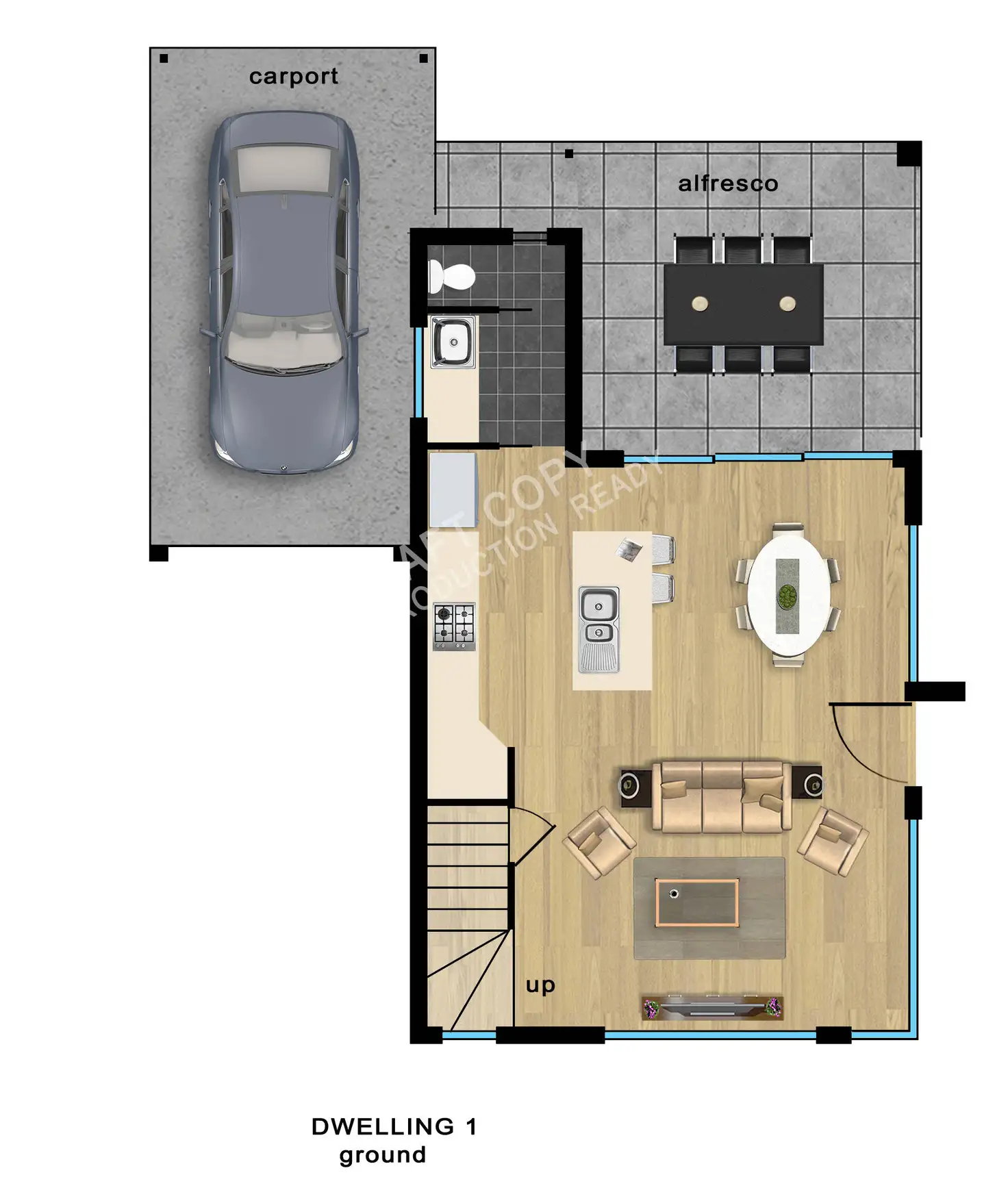 Floorplan of Homely townhouse listing, 6a Kimber Terrace, Kurralta Park SA 5037
