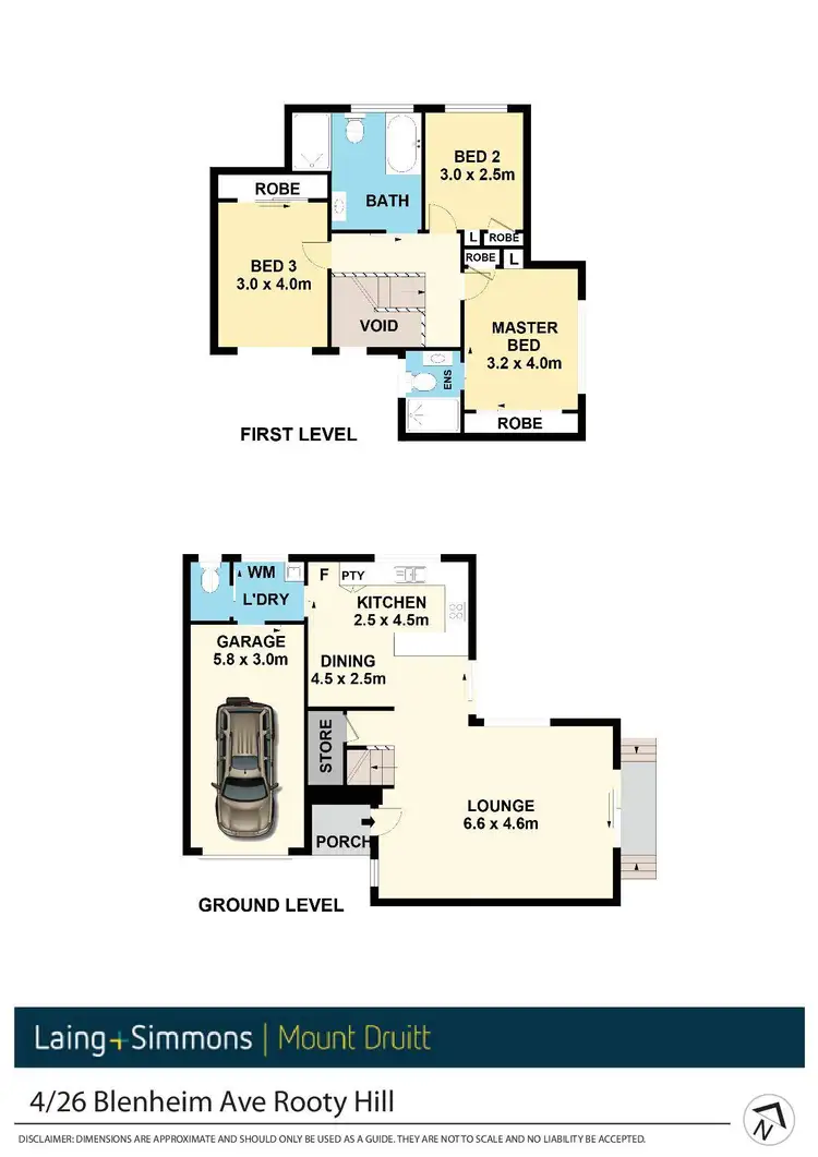 Floorplan of Homely townhouse listing, 4/26 Blenheim Avenue, Rooty Hill NSW 2766