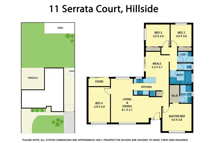 Floorplan of Homely house listing, 11 Serrata Court, Hillside VIC 3037