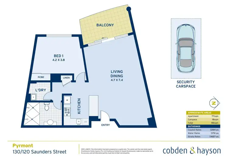 Floorplan of Homely apartment listing, 130/120 Saunders Street, Pyrmont NSW 2009
