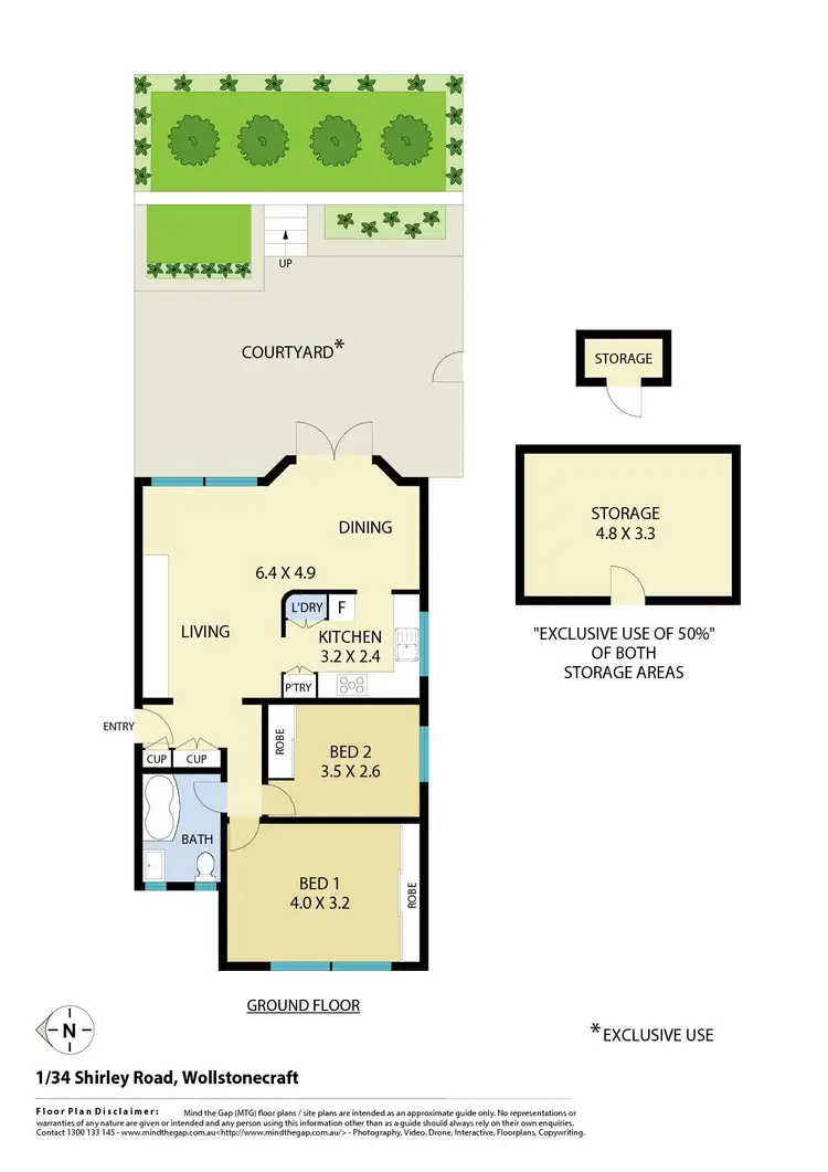 Floorplan of Homely apartment listing, 1/34 Shirley Road, Wollstonecraft NSW 2065