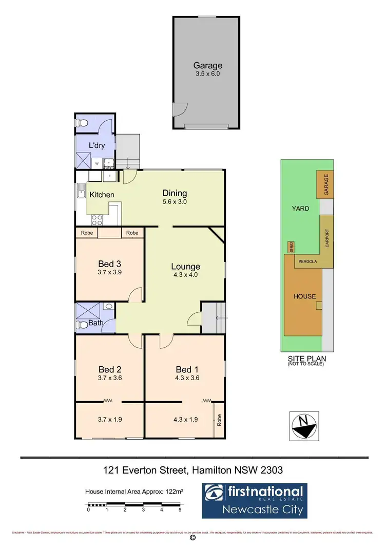 Floorplan of Homely house listing, 121 Everton Street, Hamilton NSW 2303