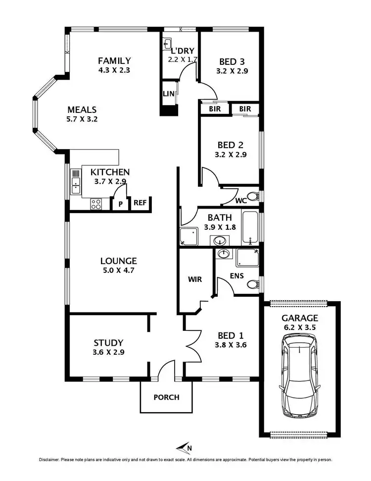 Floorplan of Homely house listing, 1 Trumper Crescent, Sunbury VIC 3429
