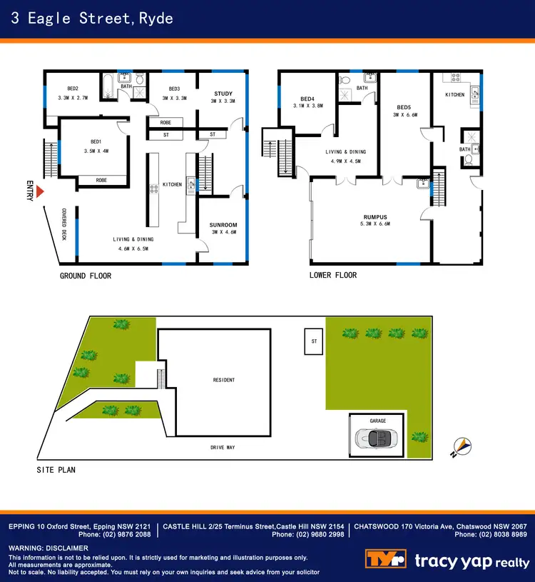 Floorplan of Homely house listing, 3 Eagle Street, Ryde NSW 2112