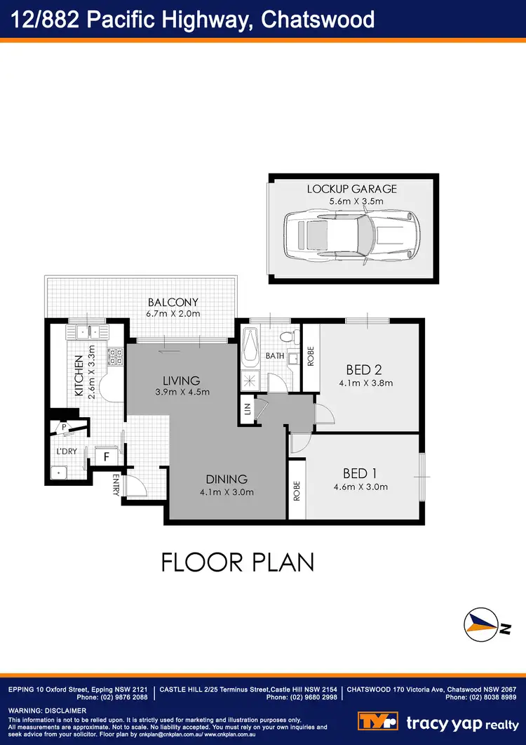 Floorplan of Homely unit listing, 12/882 Pacific Highway, Chatswood NSW 2067
