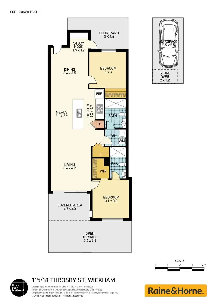Floorplan of Homely apartment listing, 115/18 Throsby Street, Wickham NSW 2293