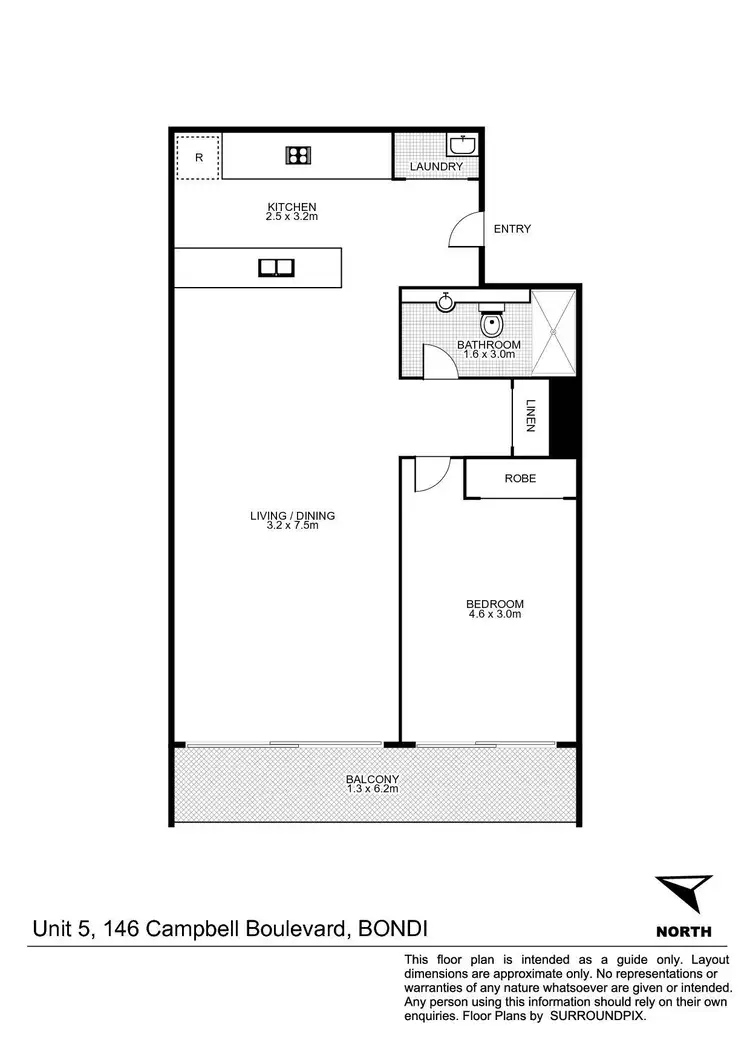Floorplan of Homely apartment listing, 5/146 Campbell Parade, Bondi Beach NSW 2026