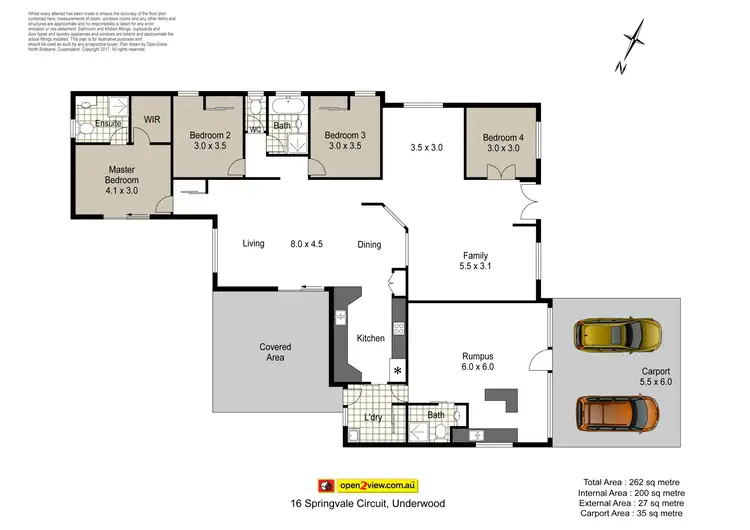 Floorplan of Homely house listing, 16 Springvale Circuit, Underwood QLD 4119