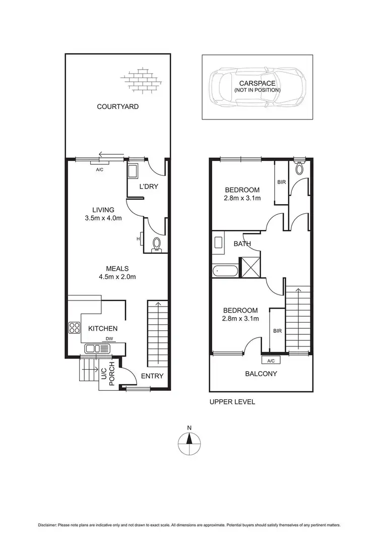 Floorplan of Homely townhouse listing, 2/39 McLean Street, Brunswick West VIC 3055