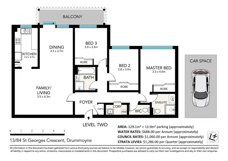 Floorplan of Homely apartment listing, 13/84 St Georges Crescent, Drummoyne NSW 2047