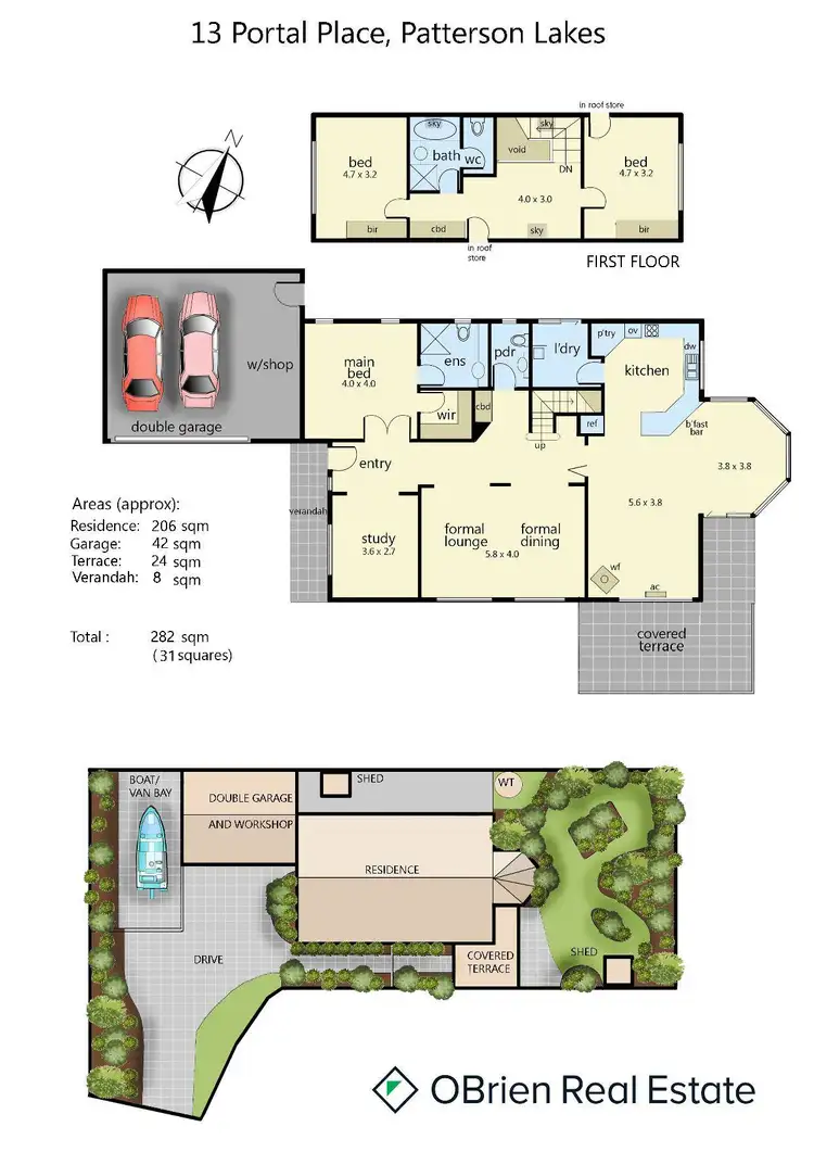 Floorplan of Homely house listing, 13 Portal Place, Patterson Lakes VIC 3197