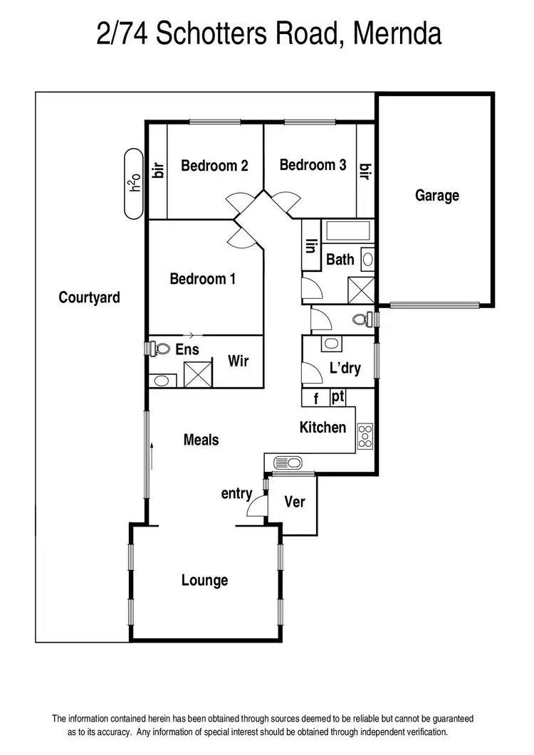 Floorplan of Homely unit listing, 2/74 Schotters Road, Mernda VIC 3754