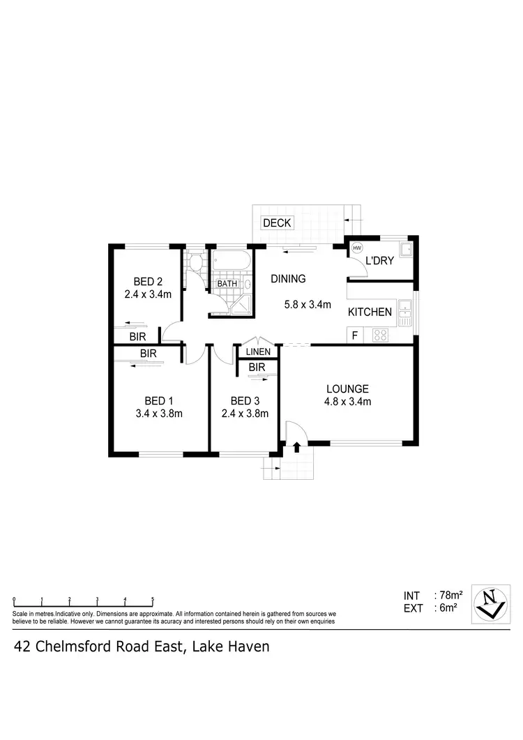 Floorplan of Homely house listing, 42 Chelmsford Road East, Lake Haven NSW 2263