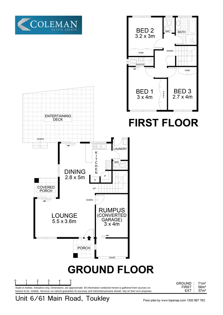 Floorplan of Homely unit listing, 6/61 Main Road, Toukley NSW 2263