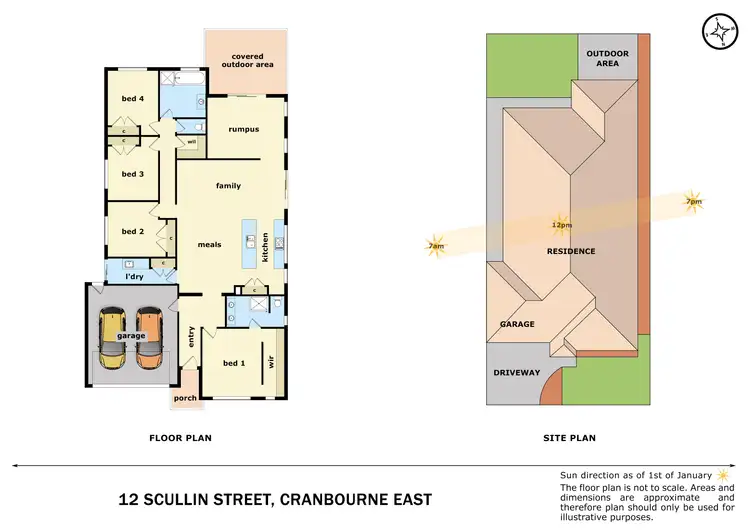 Floorplan of Homely house listing, 12 Scullin Street, Cranbourne East VIC 3977
