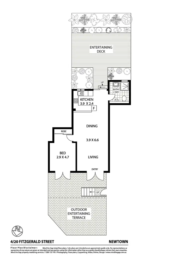 Floorplan of Homely apartment listing, 4/20 Fitzgerald Street, Newtown NSW 2042