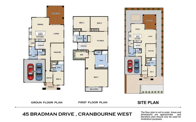 Floorplan of Homely house listing, 45 Bradman Drive, Cranbourne West VIC 3977