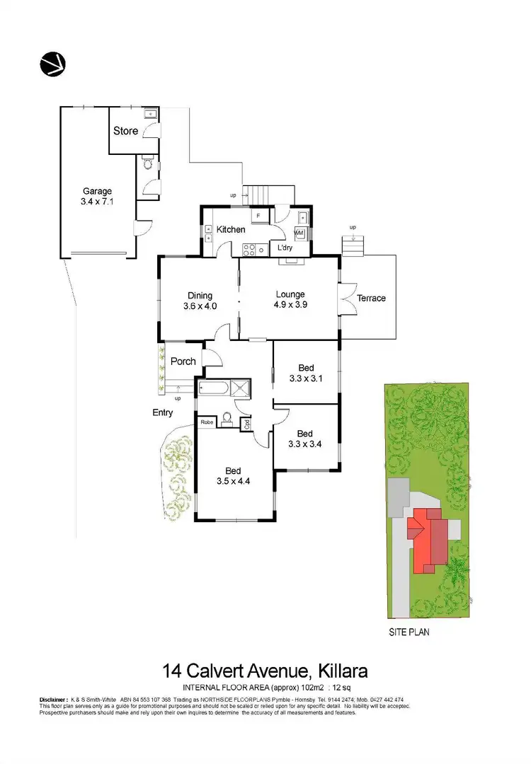 Floorplan of Homely house listing, 14 Calvert Avenue, Killara NSW 2071