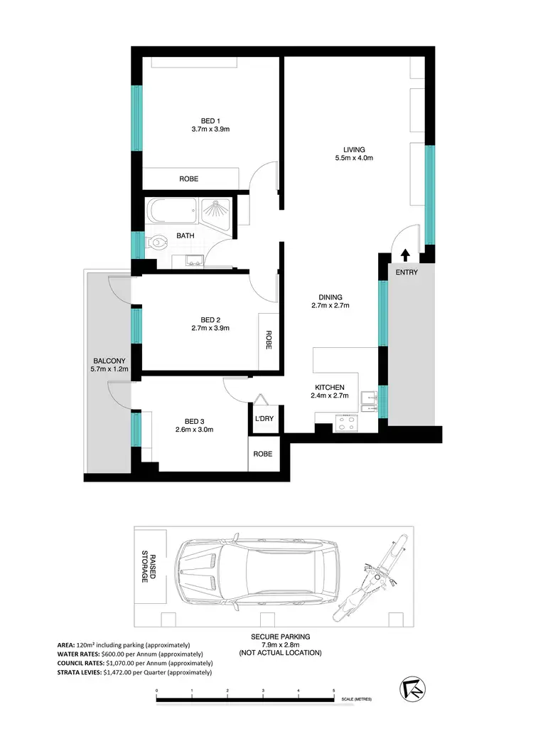 Floorplan of Homely apartment listing, 11/98A St Georges Crescent, Drummoyne NSW 2047