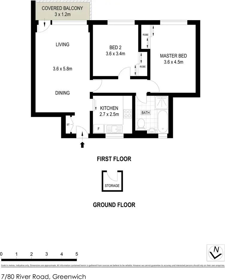 Floorplan of Homely apartment listing, 7/80 River Road, Greenwich NSW 2065