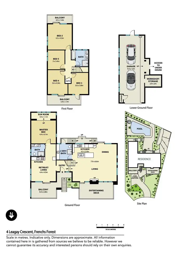 Floorplan of Homely house listing, 4 Leagay Crescent, Frenchs Forest NSW 2086
