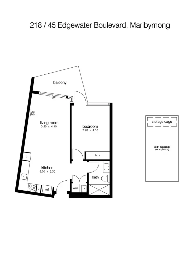 Floorplan of Homely apartment listing, 218/45 Edgewater Boulevard, Maribyrnong VIC 3032