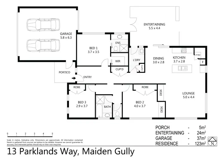 Floorplan of Homely house listing, 13 Parklands Way, Maiden Gully VIC 3551