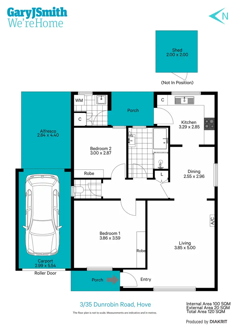 Floorplan of Homely unit listing, 3/35 Dunrobin Road, Hove SA 5048