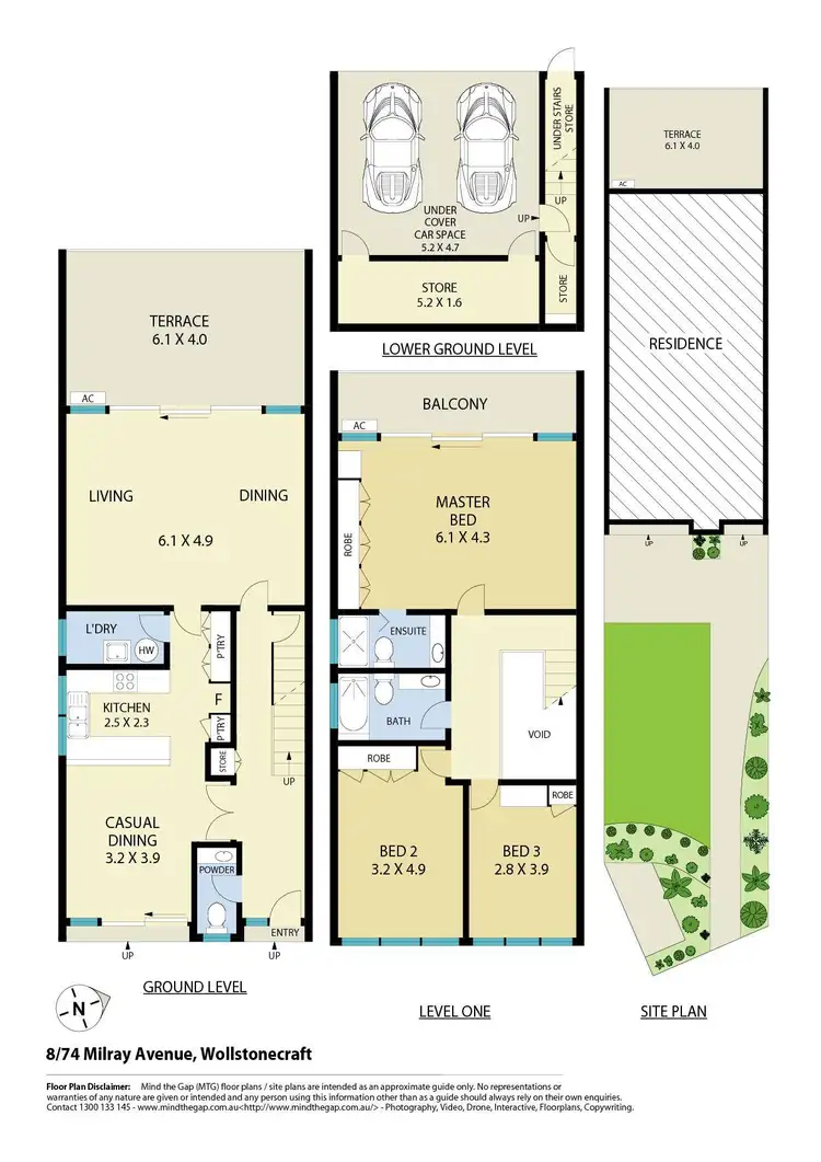 Floorplan of Homely townhouse listing, 8/74 Milray Avenue, Wollstonecraft NSW 2065