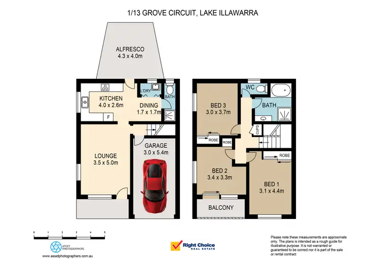 Floorplan of Homely townhouse listing, 1/13 Grove Circuit, Lake Illawarra NSW 2528