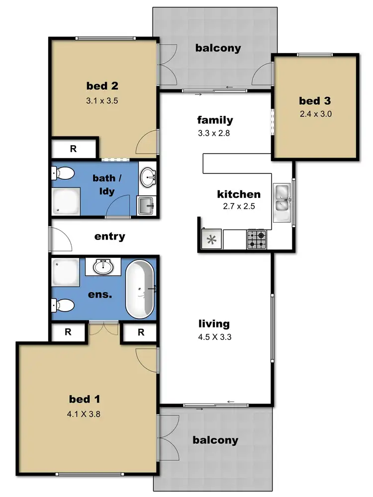 Floorplan of Homely villa listing, 13/44 Kangaloon Road, Bowral NSW 2576