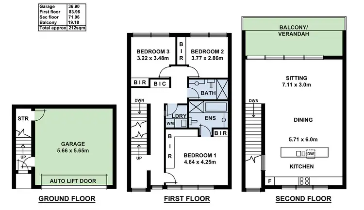 Floorplan of Homely townhouse listing, 2/6 Chapel Street, Norwood SA 5067