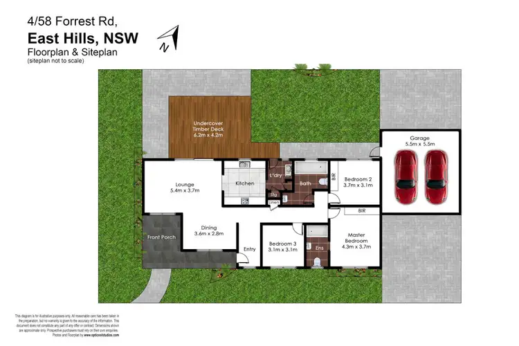 Floorplan of Homely villa listing, 4/58 Forrest Road, East Hills NSW 2213