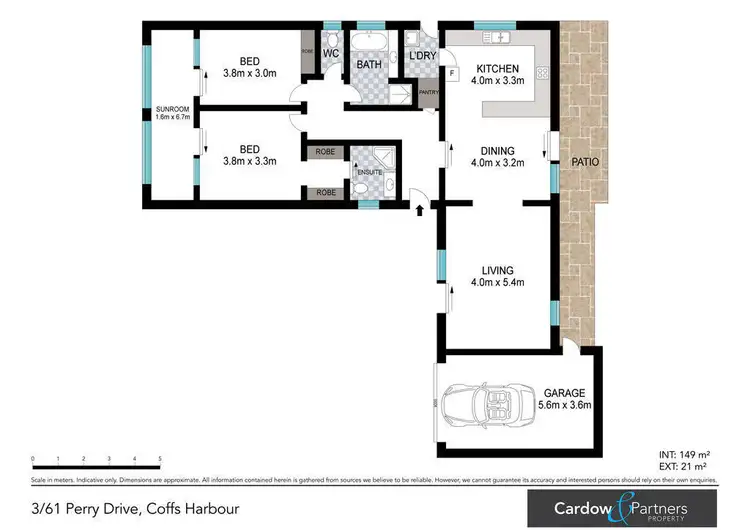 Floorplan of Homely villa listing, 3/61 Perry Drive, Coffs Harbour NSW 2450