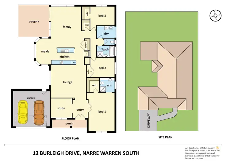 Floorplan of Homely house listing, 13 Burleigh Drive, Narre Warren South VIC 3805
