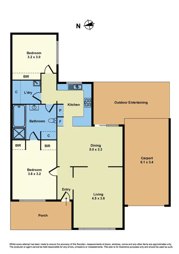 Floorplan of Homely house listing, 34 Glinden Avenue, Ardeer VIC 3022