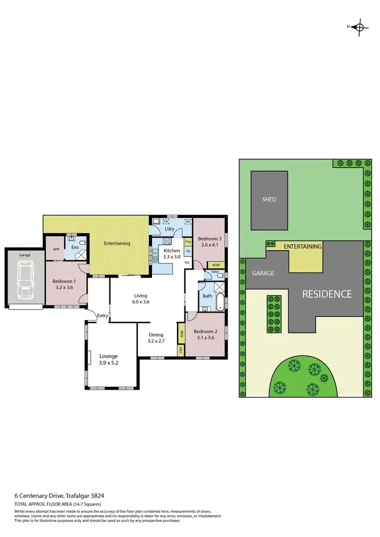 Floorplan of Homely house listing, 6 Centenary Drive, Trafalgar VIC 3824