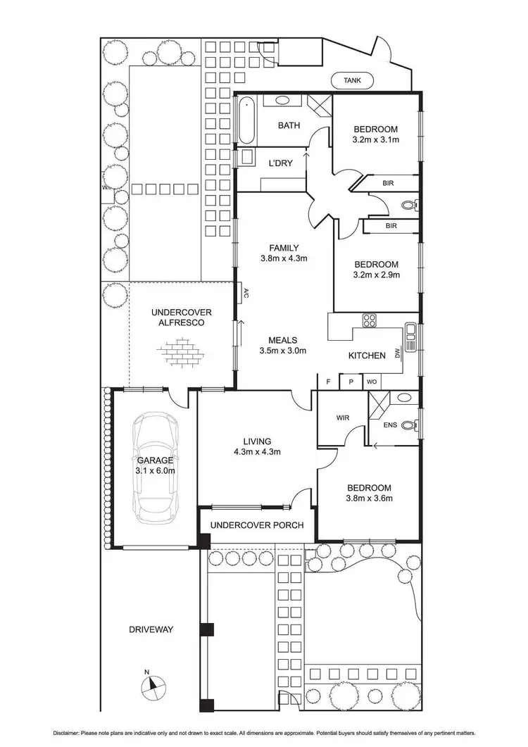 Floorplan of Homely unit listing, 1/34 Highland Street, Kingsbury VIC 3083