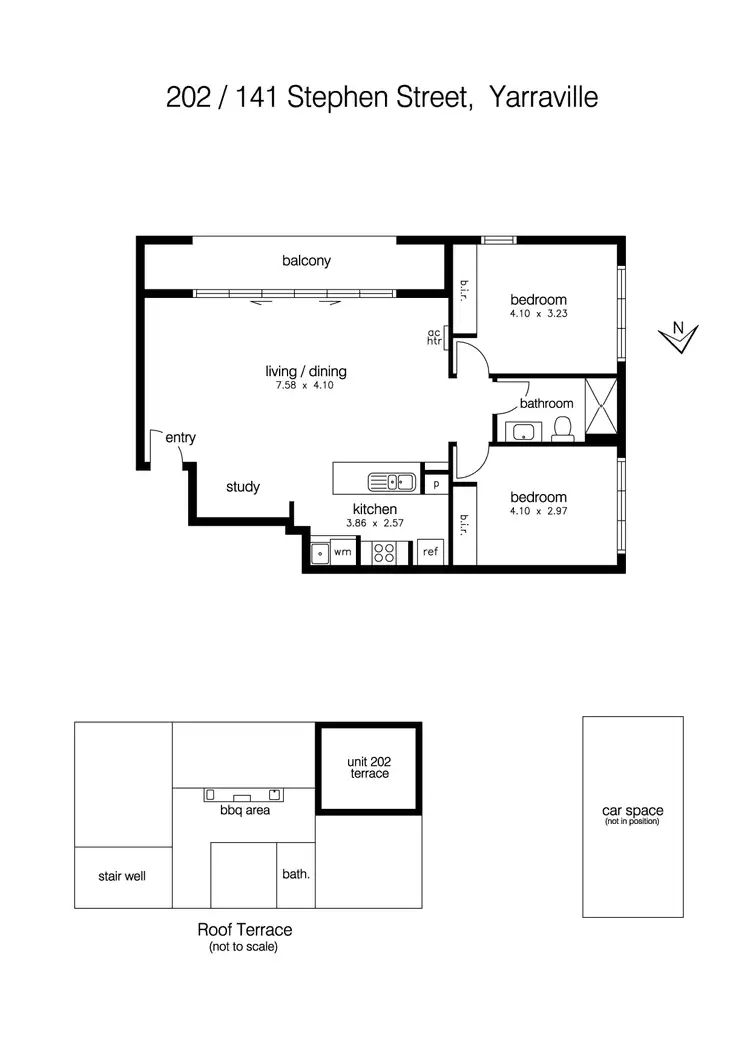 Floorplan of Homely apartment listing, 202/141 Stephen Street, Yarraville VIC 3013