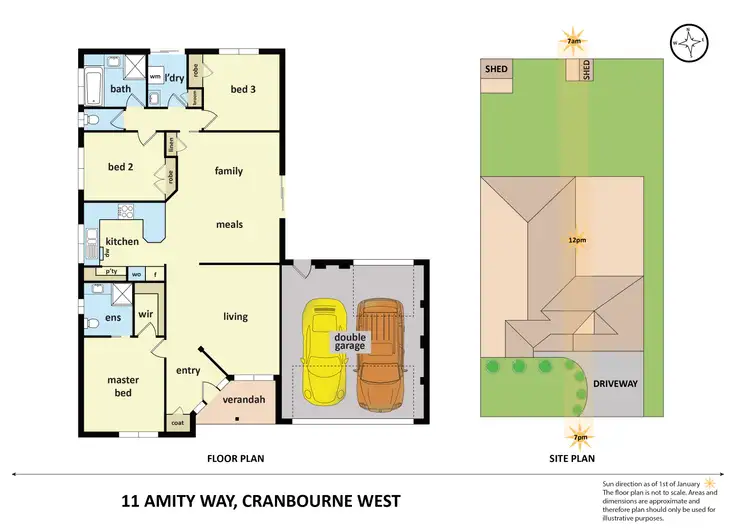 Floorplan of Homely house listing, 11 Amity Way, Cranbourne West VIC 3977