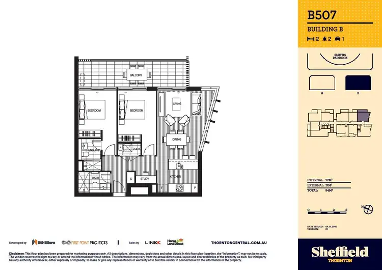 Floorplan of Homely apartment listing, 507B/101 Lord Sheffield Circuit, Penrith NSW 2750