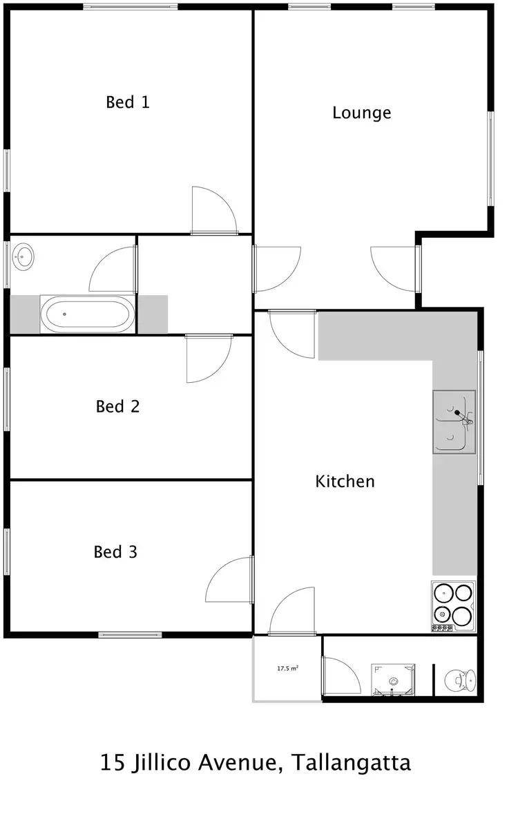 Floorplan of Homely house listing, 15 Jillico Avenue, Tallangatta VIC 3700