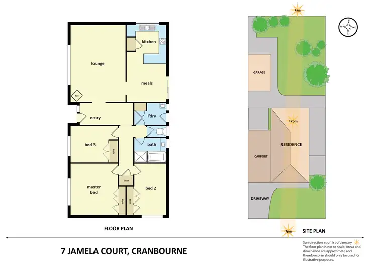 Floorplan of Homely house listing, 7 Jamela Court, Cranbourne VIC 3977