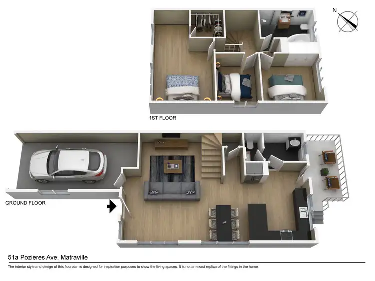 Floorplan of Homely semi-detached listing, 51a Pozieres Avenue, Matraville NSW 2036