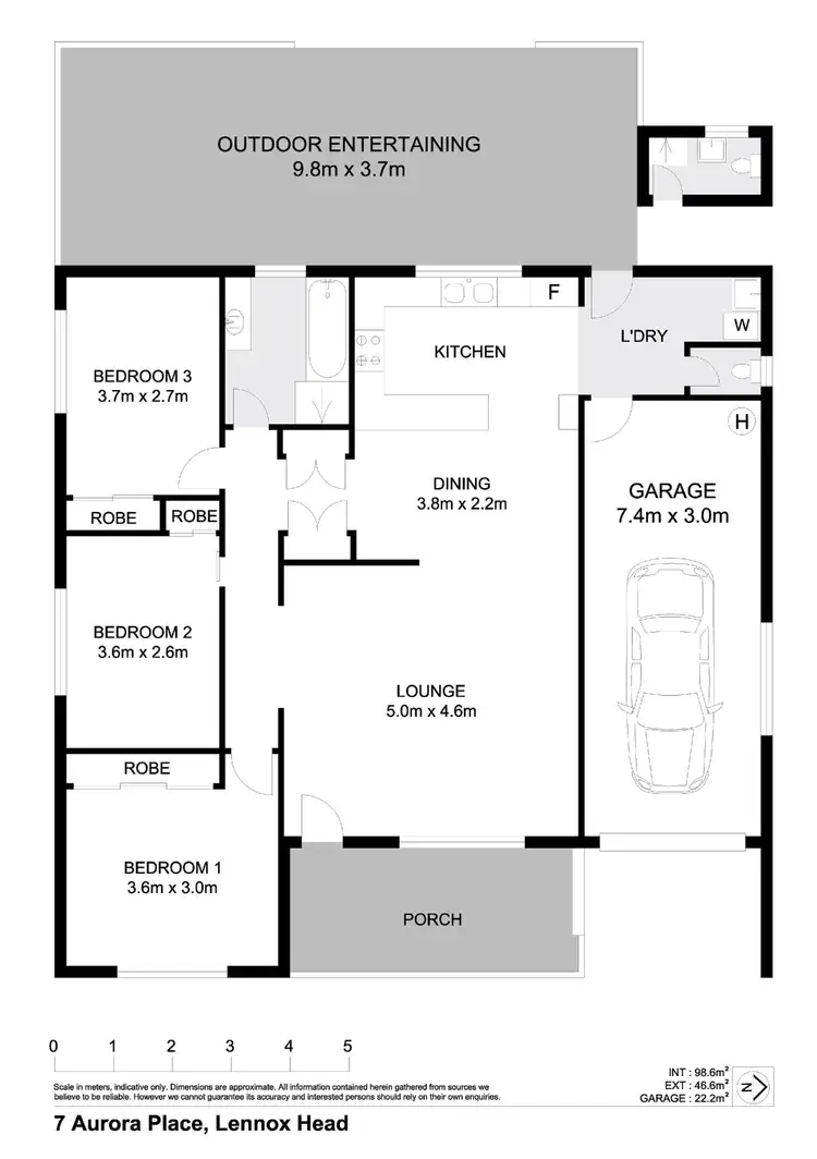 Floorplan of Homely house listing, 7 Aurora Place, Lennox Head NSW 2478