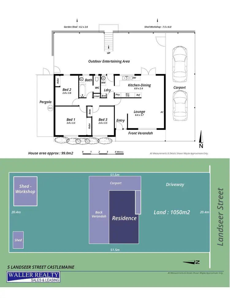 Floorplan of Homely house listing, 5 Landseer Street, Castlemaine VIC 3450