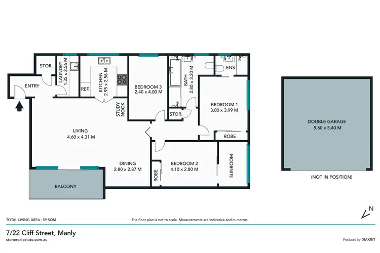Floorplan of Homely apartment listing, 7/22 Cliff Street, Manly NSW 2095
