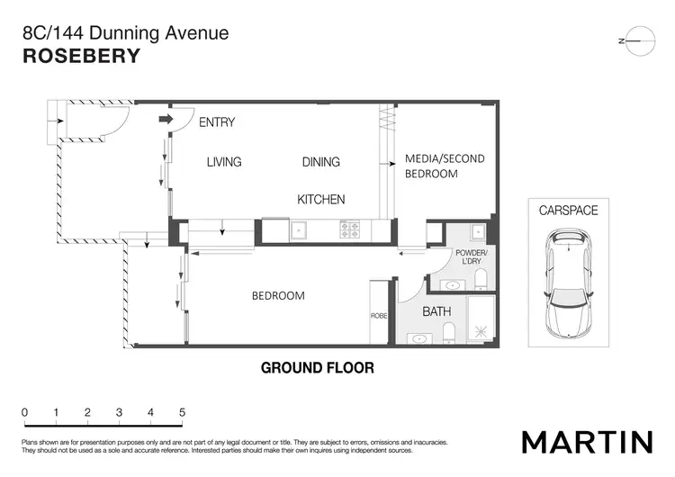 Floorplan of Homely apartment listing, 8C/144 Dunning (enter Via 797 Botany Road) Avenue, Rosebery NSW 2018